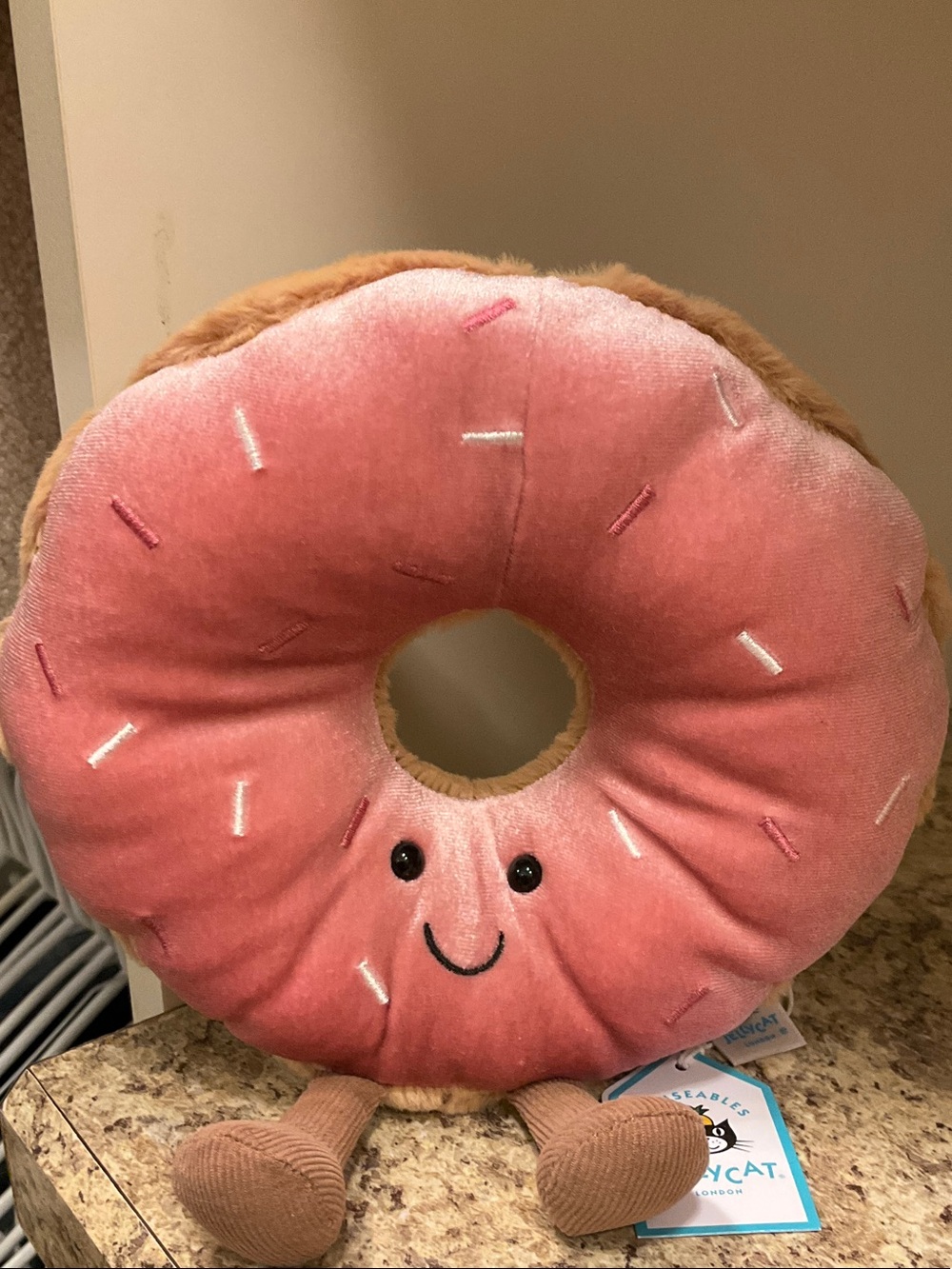 Jellycat Plush Pink Donutwith Sprinkles